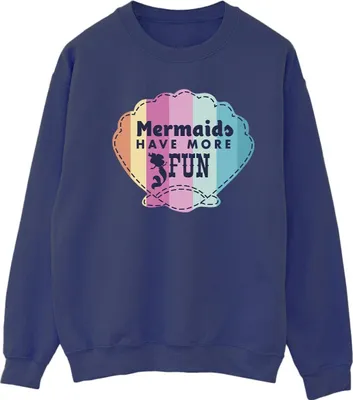Produktbild von Disney - "The Little Mermaid Fun" Sweatshirt für Damen BI23396 (L) (Marineblau)