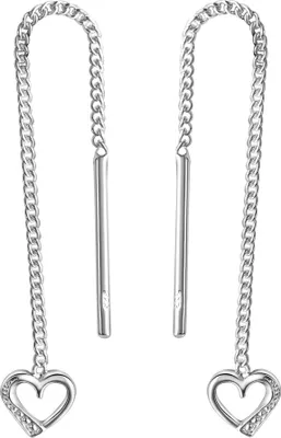 Immagine prodotto di Orecchini pendenti in argento 925/ rodiato 5,6 cm