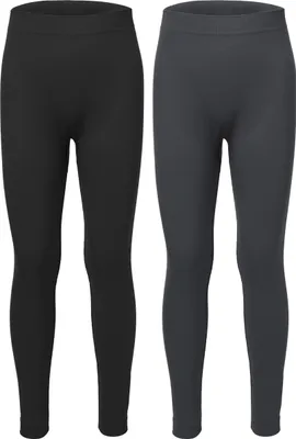 Produktbild von Ladeheid 2er Pack Lange Unterhosen Kinder Jungen  für Winter Sport LA40-259 (Schwarz/Graphite, 146-152)