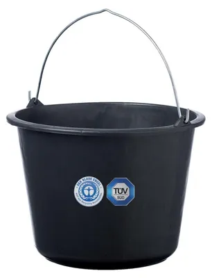 Productafbeelding van Toolland HED100010N, Emmer voor metselaars, Rond, Zwart, 12 liter, 31 cm, 250 mm