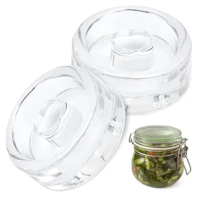 Image de lot de 2 poids de fermentation en verre avec poignée pour la fermentation