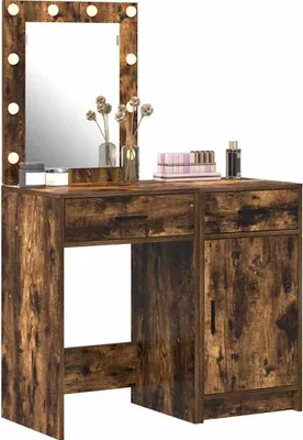 Produktbild von vidaXL Schminktisch 2 stk. Braun 50 x 41 x 135 cm Holzwerkstoff