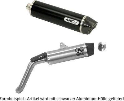 Produktbild von ARROW Auspuff DARK INDY RACE für Moto Guzzi V85 TT 2019-, Aluminium schwarz