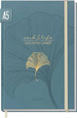 Produktbild von paper & you Work & Life Wochenplaner A5 / Blue Ginkgo / vom Häfft-Verlag