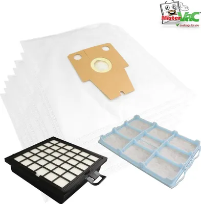 Produktbild von MisterVac 20 Stück Staubsaugerbeutel + Filter kompatibel mit Siemens VBBS818V00  FD9008