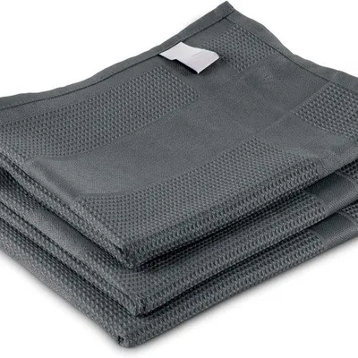 Produktbild von Famanu Set von 3 Mikrofasertüchern 68x42 cm - Dunkelgrau, schnelltrocknend und fusselfrei