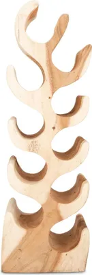 Produktbild von Weinregal aus Suar Holz massiv Flaschenregal Handarbeit 6–13 Flaschen, Farbe:100 cm | Natur