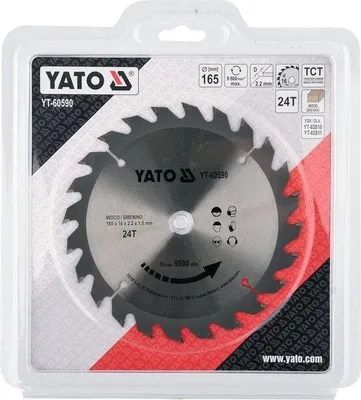 Produktbild von TCT-Holztrennscheibe 165X24TX16MM YT-60590 YATO