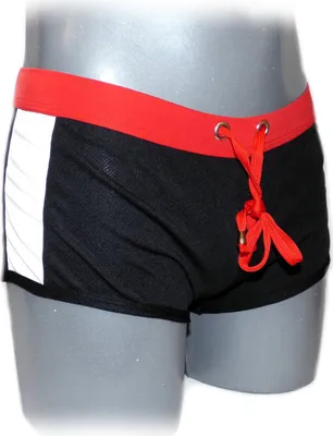 Produktbild von Schwarze Herren Badehose aus 100% Polyester, strapazierfähig und schnelltrocknend, Größe XL