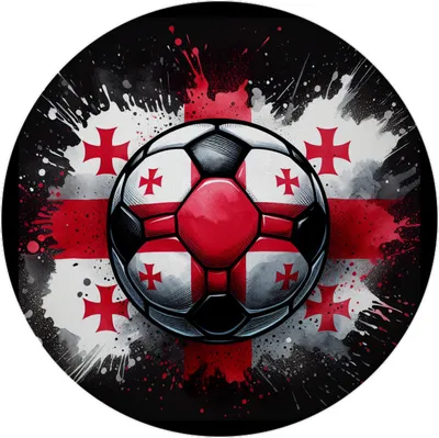 Produktbild von Fußball Georgien Magnet rund