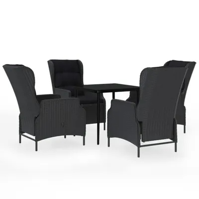 Image de vidaXL Ensemble de jardin 5 pièces gris foncé