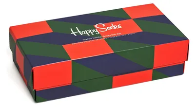 Produktbild von Happy Socks Classic Holiday Socks Gift Set 3-Pack Uni Feiertagsssocken Mehrfarbig, XCH08-0200 - Gr. 36-40