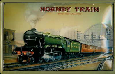 Produktbild von Blechschild Nostalgieschild Hornby Train LNER England Eisenbahn Dampflok