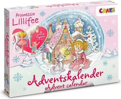 Produktbild von CRAZE Prinzessin Lillifee Adventskalender Kinder - Spielzeug Adventskalender Mädchen mit Prinzessin & Einhorn Figuren