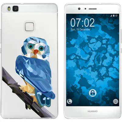 Produktbild von PhoneNatic Case kompatibel mit Huawei P9 Lite Silikon-Hülle Vektor Tiere Eule M1