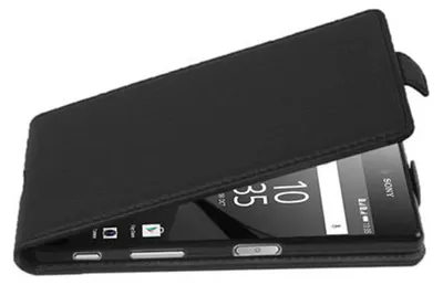 Immagine prodotto di Cadorabo custodia protettiva per Sony Xperia Z5 COMPACT cover in nero flip case custodia per telefono cellulare cover in Similcuoio