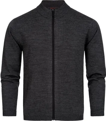Produktbild von Greiff STRICK Herren Strickjacke Reißverschluss Regular Anthrazit M