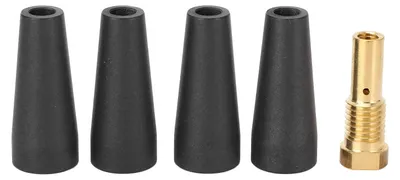 Productafbeelding van 4 stuks PTFE-fluxkern, gasloze spuitmond, 1 set messing gasdiffusor voor Century FC90 80GL