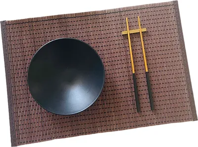 Produktbild von Gewebtes Tischset aus Bambus, rechteckige Form, verdickt, hitzebeständig, ölbeständig, rutschfest, für Partys, Hochzeiten, Bankette, Tischdekoration, Esszimmer, Küchenmatte