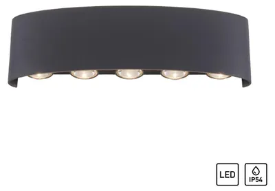Immagine prodotto di Luce da esterno/parete antracite 10xLED board/0.80W/3000K IP54