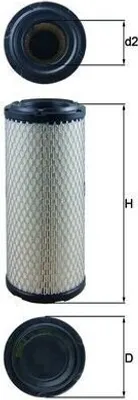 Produktbild von MAHLE LX 2958 Luftfilter