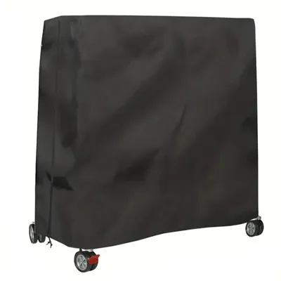 Produktbild von Wasserdichte und staubdichte Outdoor-Tischtennisplatte Abdeckung 165x70x185cm, Tischtennisplatte Abdeckung 420D Oxford, Schwarz