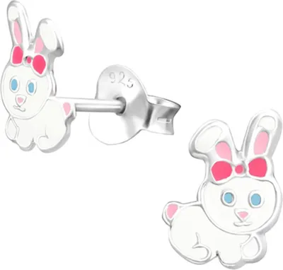 Produktbild von Kinder-Ohrstecker: 925 Silber Ohrringe „Häschen“