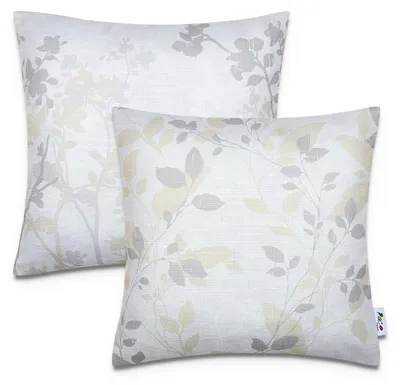 Produktbild von 2er Set Kissenbezug 45x45 Dekokissen Kissenhülle Streifen Indoor Outdoor Deko