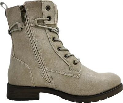 Imagen del producto de Botas de cordones beige para mujer de la marca Mustang, ideales para uso casual