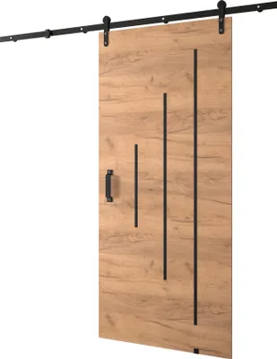 Produktbild von Schiebetür Zimmertür Tür mit Griffstange LOFTIKO Y 90 cm