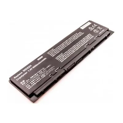 Produktbild von Akku für Dell GVD76 Li-Pol 7,4 Volt 6000 mAh schwarz.