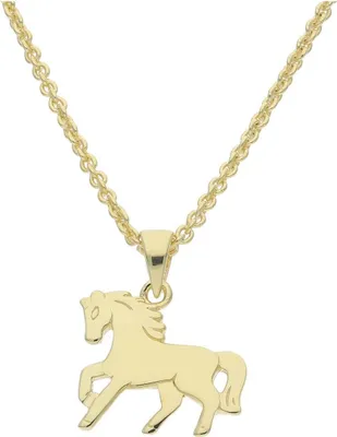 Produktbild von JuwelmaLux Kinder Anhänger 925/000 Sterling Silber vergoldet Pferde JL20-02-0899
