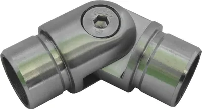 Produktbild von TIBU Handlauf Gelenkverbinder Edelstahl 90-180 Grad Anbauteil in Weiß