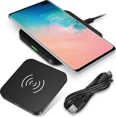 Produktbild von QI Wireless Schnell Ladegerät für Samsung Galaxy S10 Plus Kabellos Ladestation