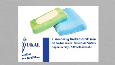 Produktbild von Bezug Nackenstützkissen : Farbe - Grau, Größe - 35-40x65 cm