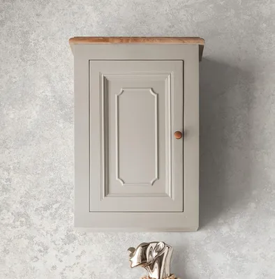 Produktbild von Badoberschrank 45x63cm 'Belfort' Mango schilfgrün & natur