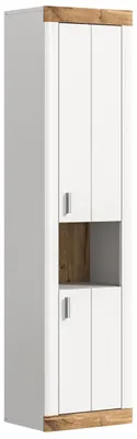 Hochschrank Laredo, Wandhängend, Weiß Matt, 2 Türen, ca. 45x172x30 cm