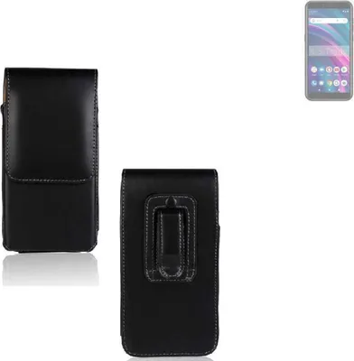 Produktbild von K-S-Trade Gürteltasche kompatibel mit BLU C5 Max Schutz Hülle Handy Hülle mit Magnetverschluss Holster in schwarz