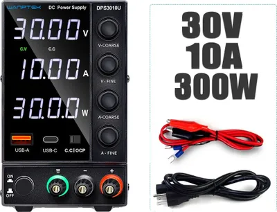 Zdjęcie produktu dla Regulowany zasilacz DC, wyjście 30V 5A, porty ładowania USB, DPS3010U 30V 10A
