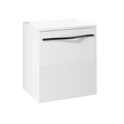 Obrázok produktu pre Závesná kúpeľňová skrinka PILAR 45 x 50 x 32 cm Biela lesklá Úchytky Softclose