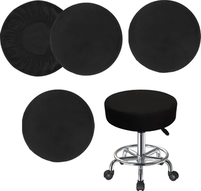 Imagen del producto de Fundas elásticas para taburetes, color , de 28 a 38 cm, lavables