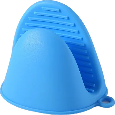 Produktbild von Ofenhandschuhe Silikon Topflappen bis 300°C Topflappenhandschuhe Ofen Griff Silikonofen Hitzeresistent Küche Handschuhe für Kochen Backen Blau Retoo