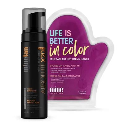 Zdjęcie produktu dla MineTan Absolute X20 Pianka Samoopalająca + Rękawica