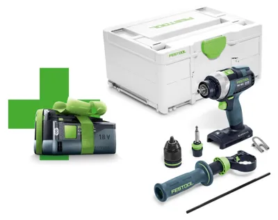 Zdjęcie produktu dla Festool TDC I-Basic-5,0 akumulatorowa wiertarko-wkrętarka 18 V 75 Nm ( 577052 ) bezszczotkowa + 1x akumulator 5,0 Ah + ładowarka - bez ładowarki