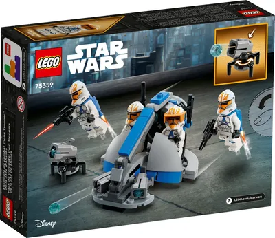 Produktbild von LEGO 75359 Star Wars Ahsokas Clone Trooper der 332. Kompanie – Battle Pack, The Clone Wars Spielzeug-Set mit Speeder-Fahrzeug inkl. Shootern und Minifiguren, kleine Geschenkidee für Kinder ab 6 Jahren