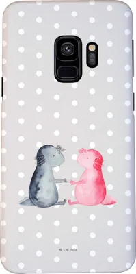 Produktbild von Mr. & Mrs. Panda Samsung Galaxy S9 Handyhülle Axolotl Liebe - Grau Pastell - Geschenk, Cover, Schwanzlurch, Lurch, Hülle, Handy Schutzhülle, Smartphone