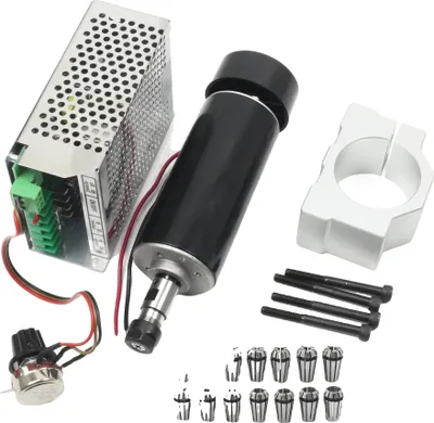 Obrázok produktu pre 500W motor vretena CNC frézy, vzduchom chladený, vysokorýchlostné ovládanie, upínacie puzdrá ER11