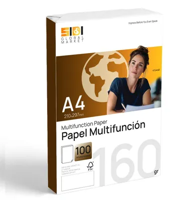 Productafbeelding van A4-papier, 160 g/m², geschikt voor laser- en inkjetprinters, wit papier