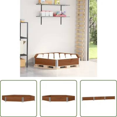 Image de The Living Store Rehausse de palette Marron 160x160 cm Pin massif