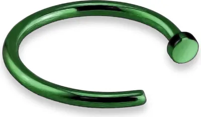 Produktbild von viva-adorno 0,8mm Nasenring Nasenpiercing Piercing Hoop Ring Chirurgenstahl 316L in verschiedenen Farben Z504,grün